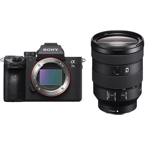Sony Alpha a7 III Full Frame Mirrorless Digital Camera (Body Only) ILCE7M3/B - Bundle Kit with Sony FE 24-105mm f/4 G OSS Lens + More (Renewed)