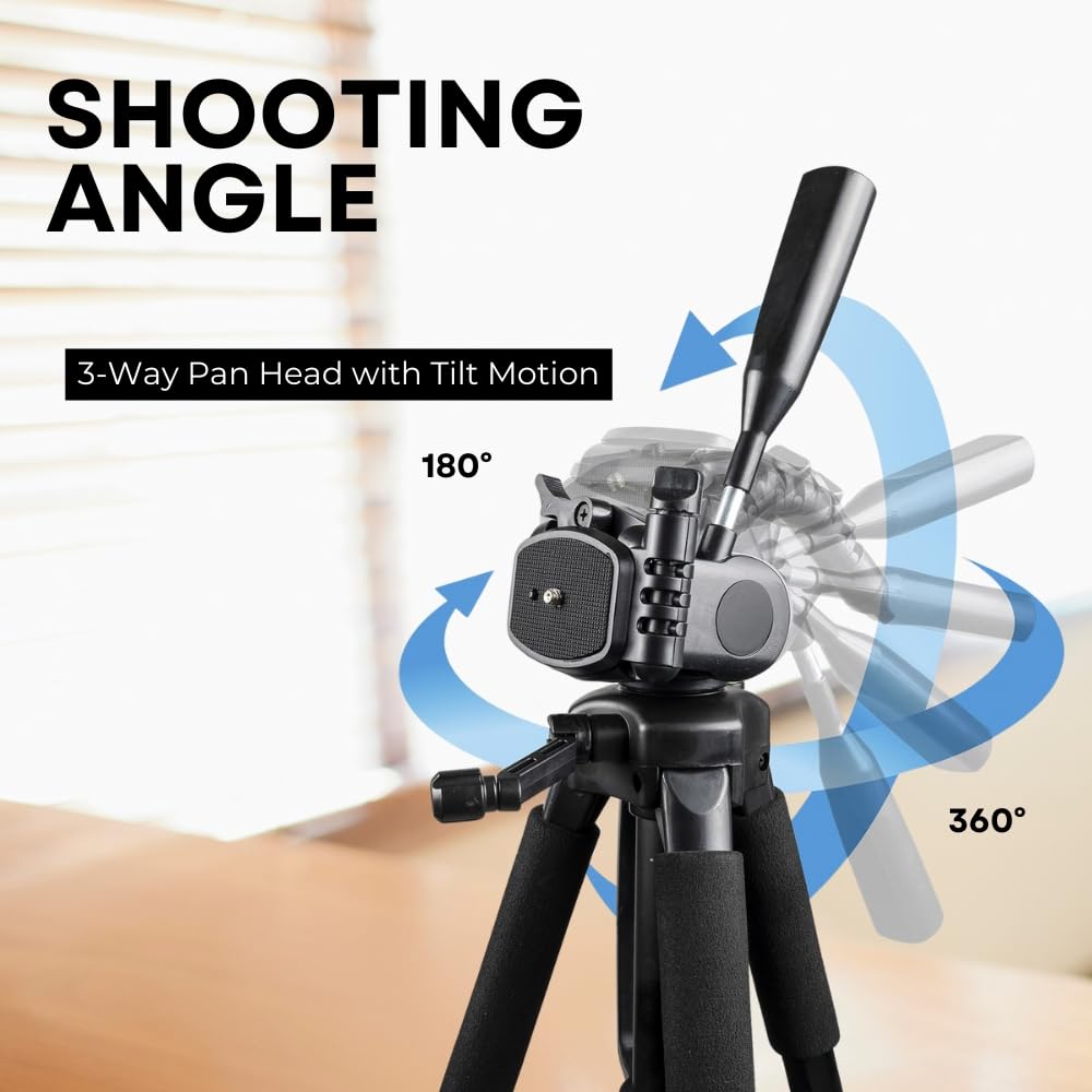 75 Professional Heavy Duty 3-Way Pan Head Tripod for JVC GY-HM100U, GY-HM700L17S, GY-HM700U, GY-HM700CHU, JVC GY-HM750, HM750 PROHD, JVC GY-HM790, GY-HM790U, HM150U, HMZ1U Camcorders & Video Cameras