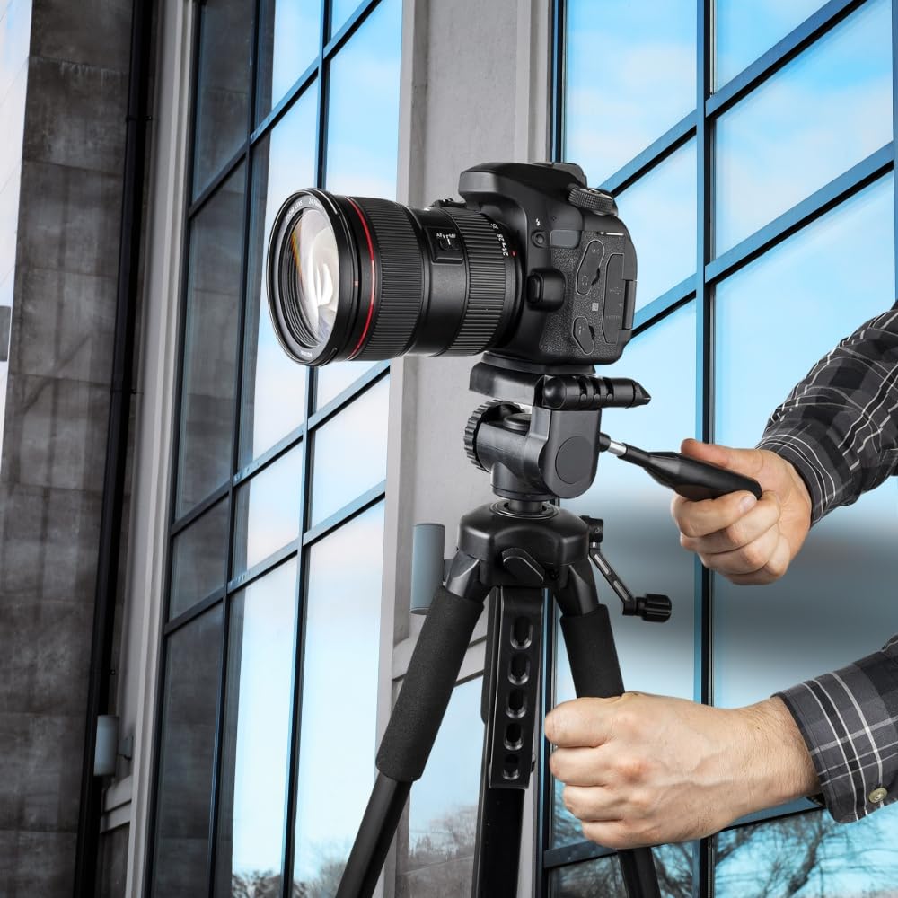 75 Professional Heavy Duty 3-Way Pan Head Tripod for JVC GY-HM100U, GY-HM700L17S, GY-HM700U, GY-HM700CHU, JVC GY-HM750, HM750 PROHD, JVC GY-HM790, GY-HM790U, HM150U, HMZ1U Camcorders & Video Cameras