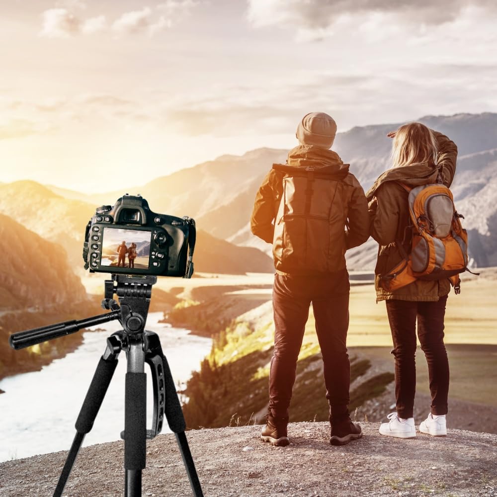 75 Professional Heavy Duty 3-Way Pan Head Tripod for JVC GY-HM100U, GY-HM700L17S, GY-HM700U, GY-HM700CHU, JVC GY-HM750, HM750 PROHD, JVC GY-HM790, GY-HM790U, HM150U, HMZ1U Camcorders & Video Cameras