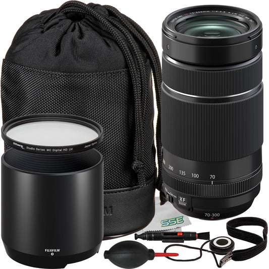 Ultimaxx Starter Accessory Bundle + FUJIFILM XF 70-300mm f/4-5.6 R LM OIS WR Lens + Manufacturerâ€™s Accessories, Protective Multi-Coated UV Filter & More (10pc Bundle)